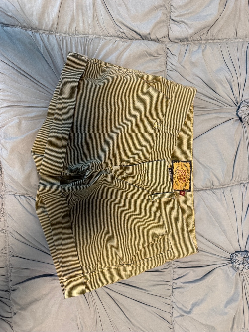 Dear John Tan and navy Striped Flat Front women Shorts